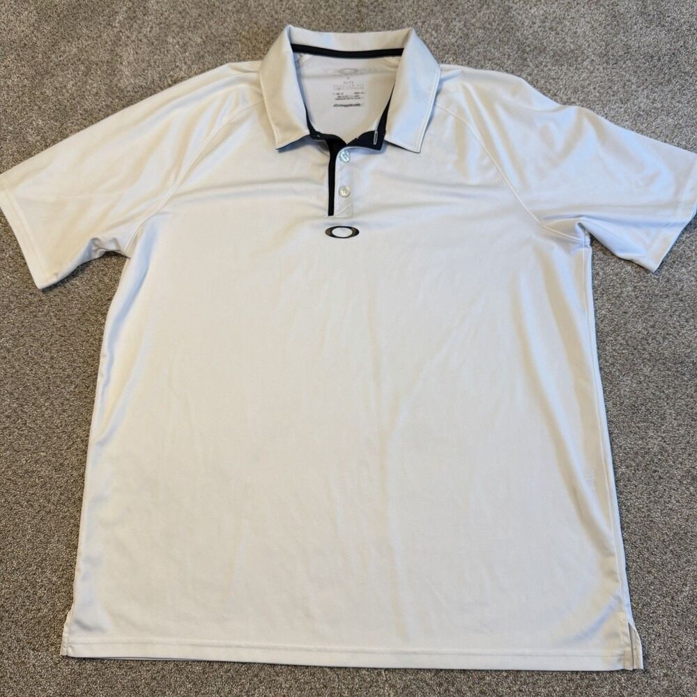 Oakley O Hydrolix Men's XL Polo Shirt Regular Fit Short Sleeve White Golf 2016